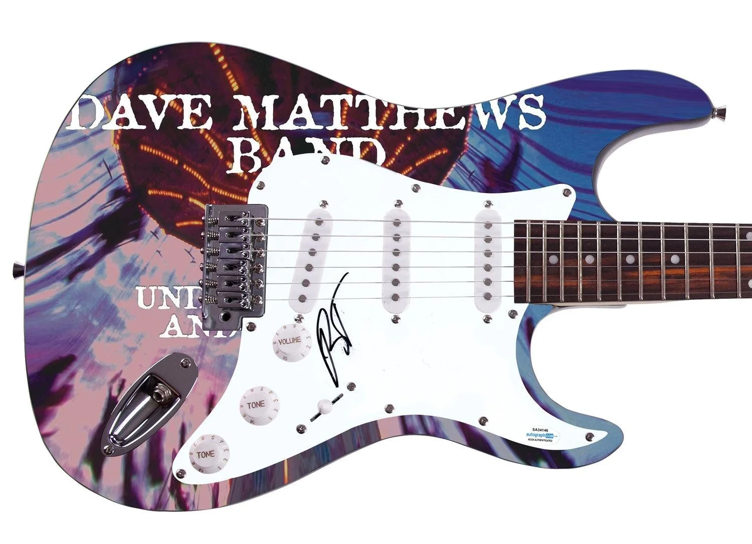 Dave Matthews Band Boyd Tinsley Autographed Under The Table & Dreaming Lp cd Gui, изображение 3