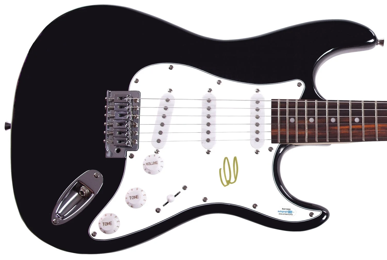David Draiman Signed Autographed Guitar ACOA, image 2