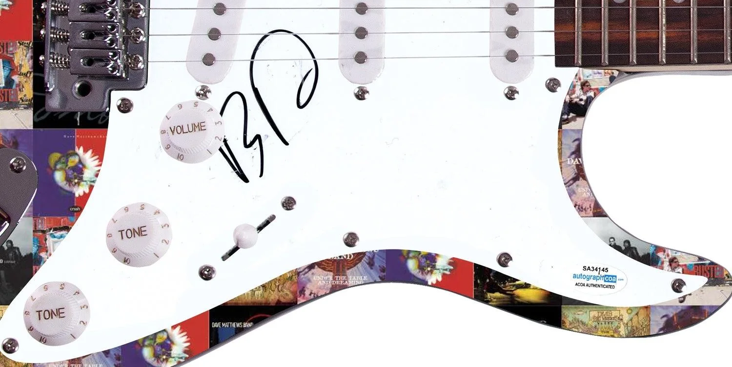 Dave Matthews Band Boyd Tinsley Signed Graphics Photo Guitar ACOA, изображение 4