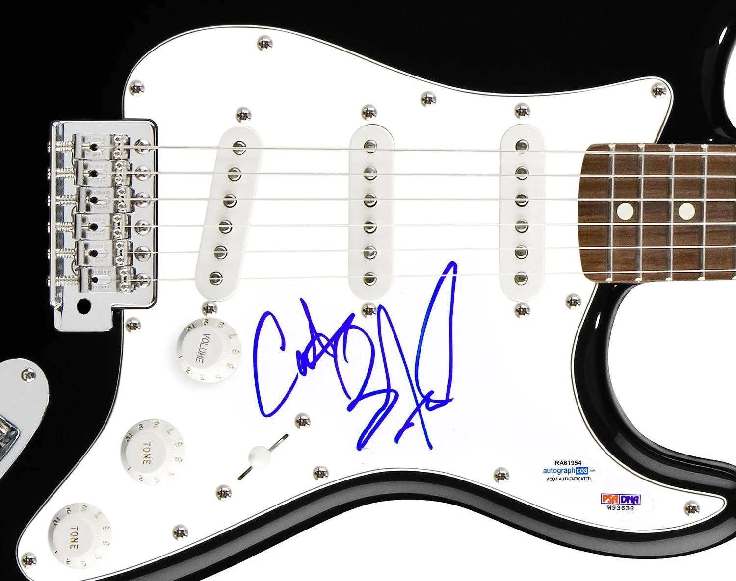 Dave Matthews Band Carter Beauford Signed Autographed Guitar ACOA PSA, изображение 3