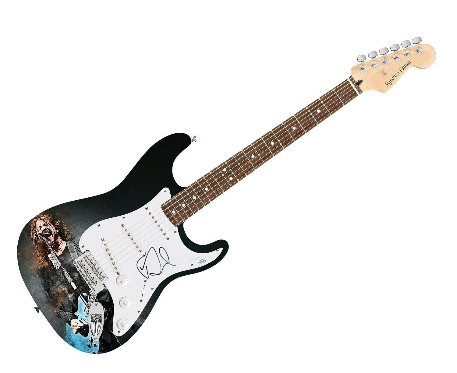 Dave Grohl Signed Autographed Custom Photo Graphics Guitar ACOA ACOA, image 3