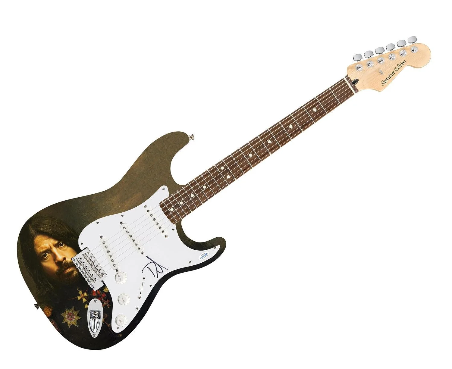 Dave Grohl Signed Autographed Custom Photo Graphics Guitar ACOA, image 3