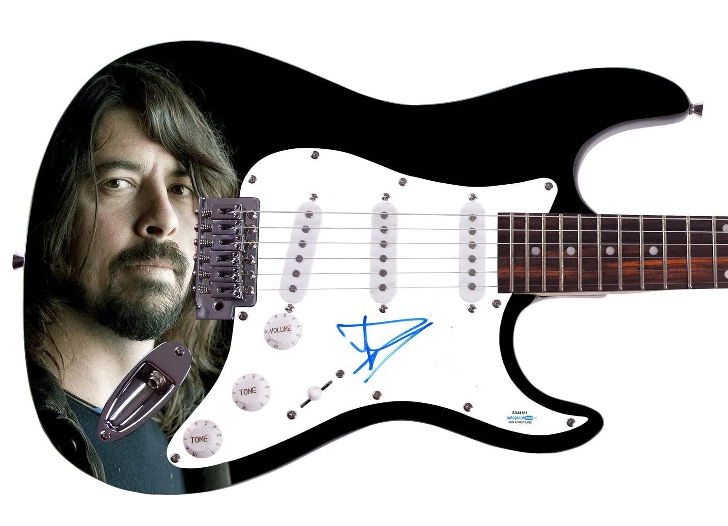 Dave Grohl Signed Nirvana Foo Fighters Autographed Guitar ACOA, image 3