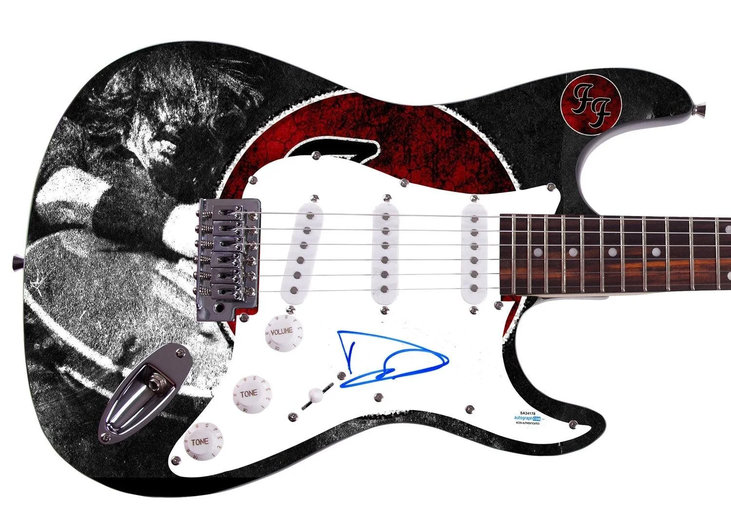 Dave Grohl Signed Nirvana Foo Fighters Autographed Guitar ACOA, image 3