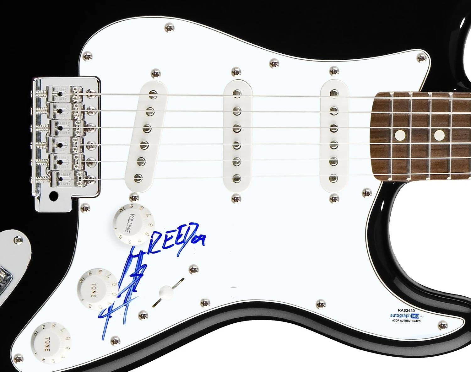 Creed Scott Stapp Signed Autographed Guitar ACOA, image 2