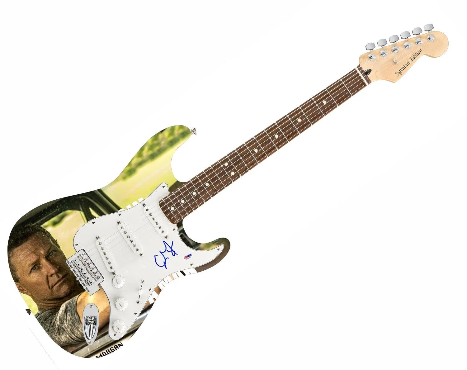 Craig Morgan Signed Autographed Custom Photo Graphics 1/1 Guitar PSA, image 3