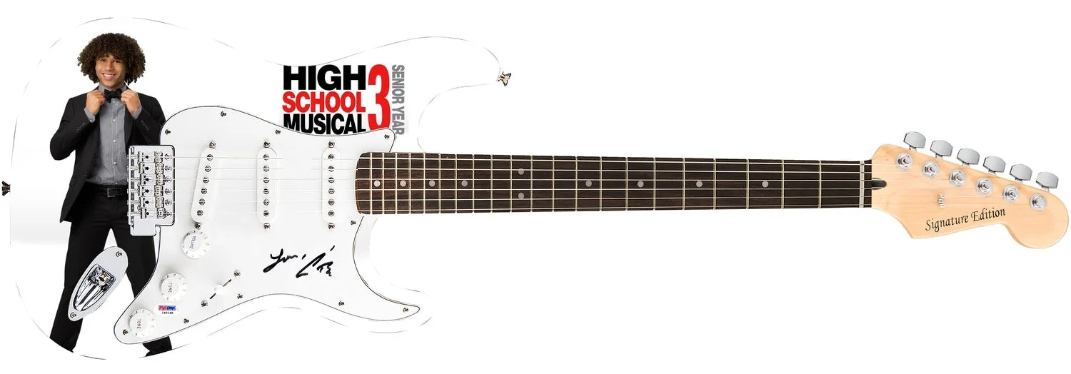 Corbin Blue High School Musical Autographed 1/1 Custom Graphics Photo Guitar PSA, изображение 2