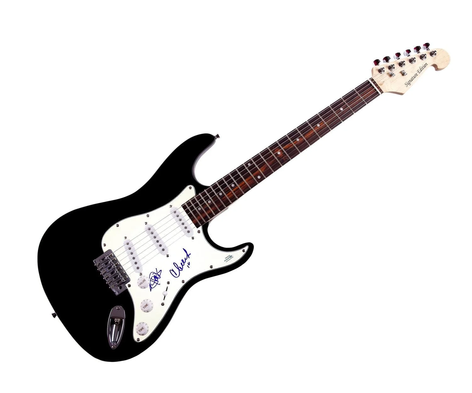 Cheech & Chong Autographed X2 Guitar Cheech Marin Tommmy Chong ACOA, image 3