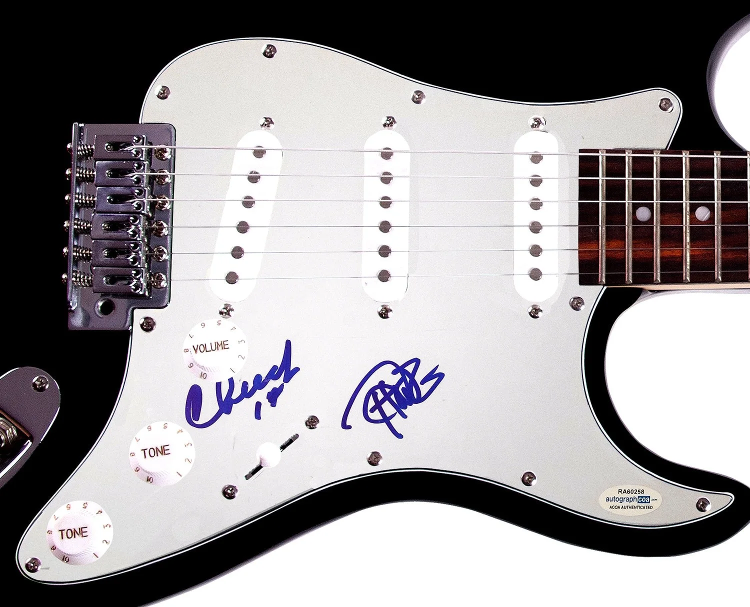 Cheech & Chong Autographed X2 Guitar Cheech Marin Tommmy Chong ACOA, изображение 2
