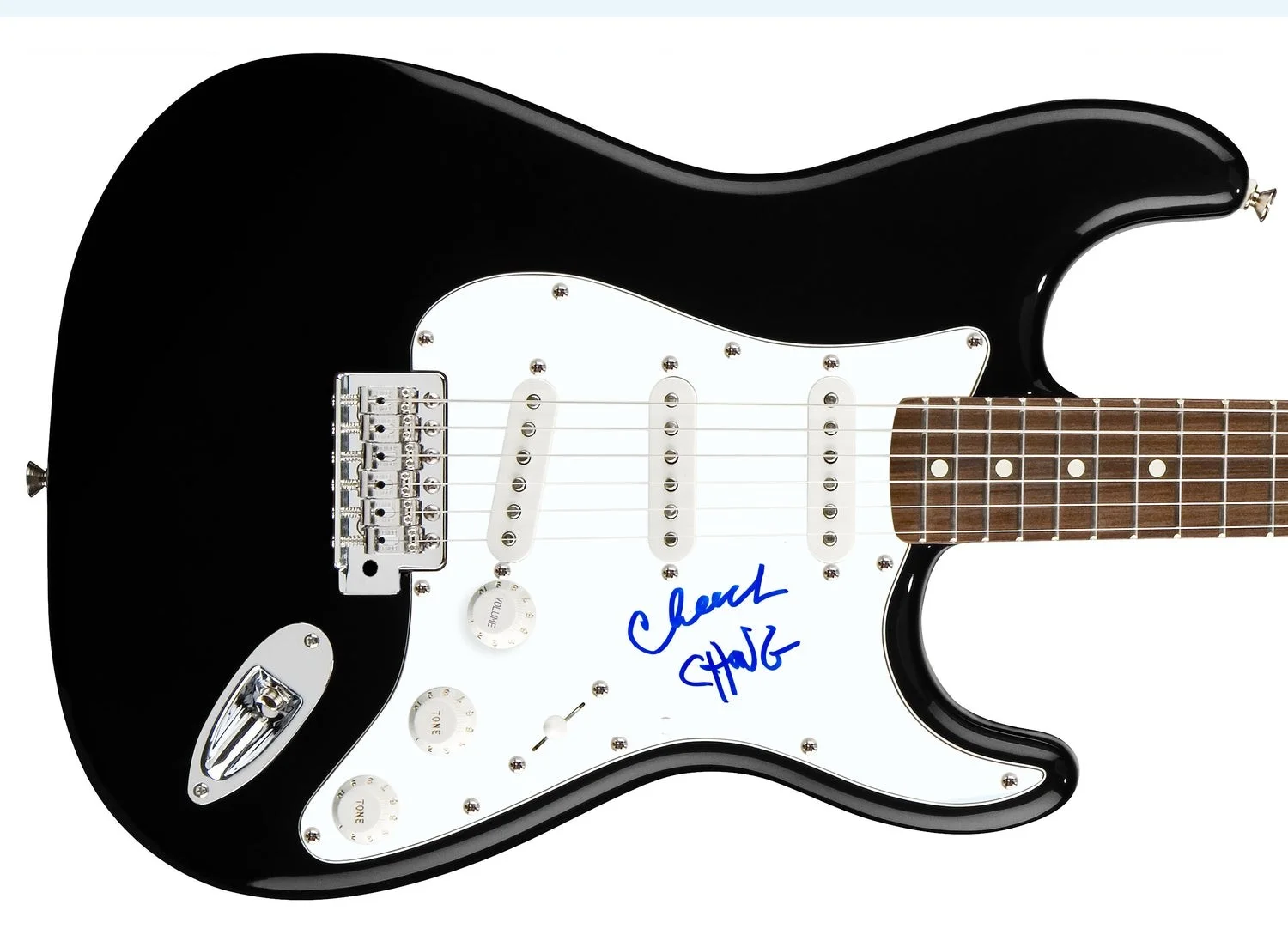 Cheech & Chong Signed Autographed Guitar, image 2