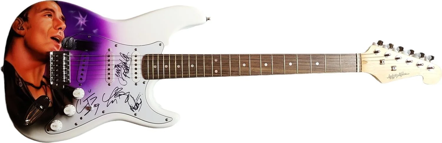 Bush Gavin Rossdale Plus Signed Hand Airbrushed Painting Guitar, image 2