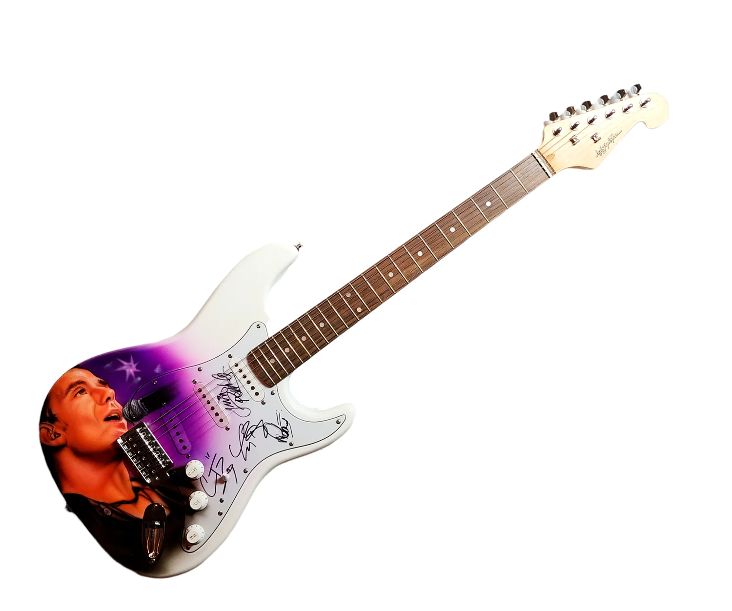 Bush Gavin Rossdale Plus Signed Hand Airbrushed Painting Guitar, image 3