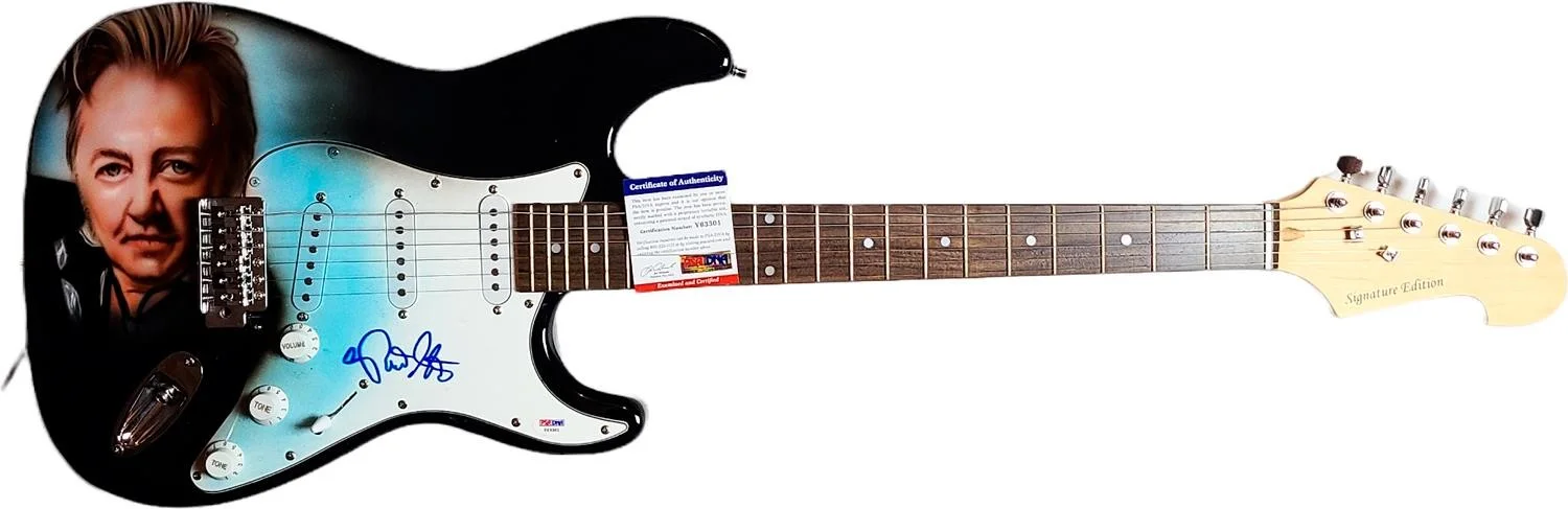 Brian Setzer Signed Autographed Hand Airbrushed Painting Guitar UACC AFTAL PSA, изображение 2