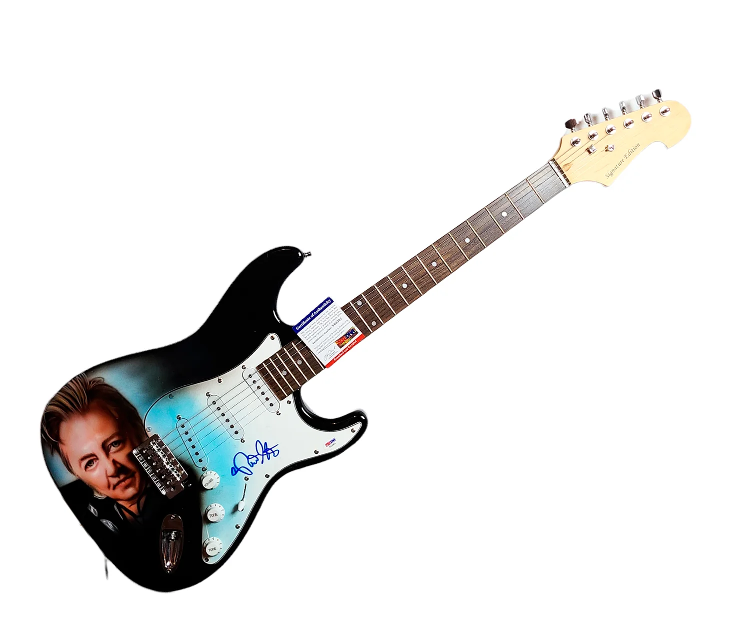 Brian Setzer Signed Autographed Hand Airbrushed Painting Guitar UACC AFTAL PSA, изображение 3