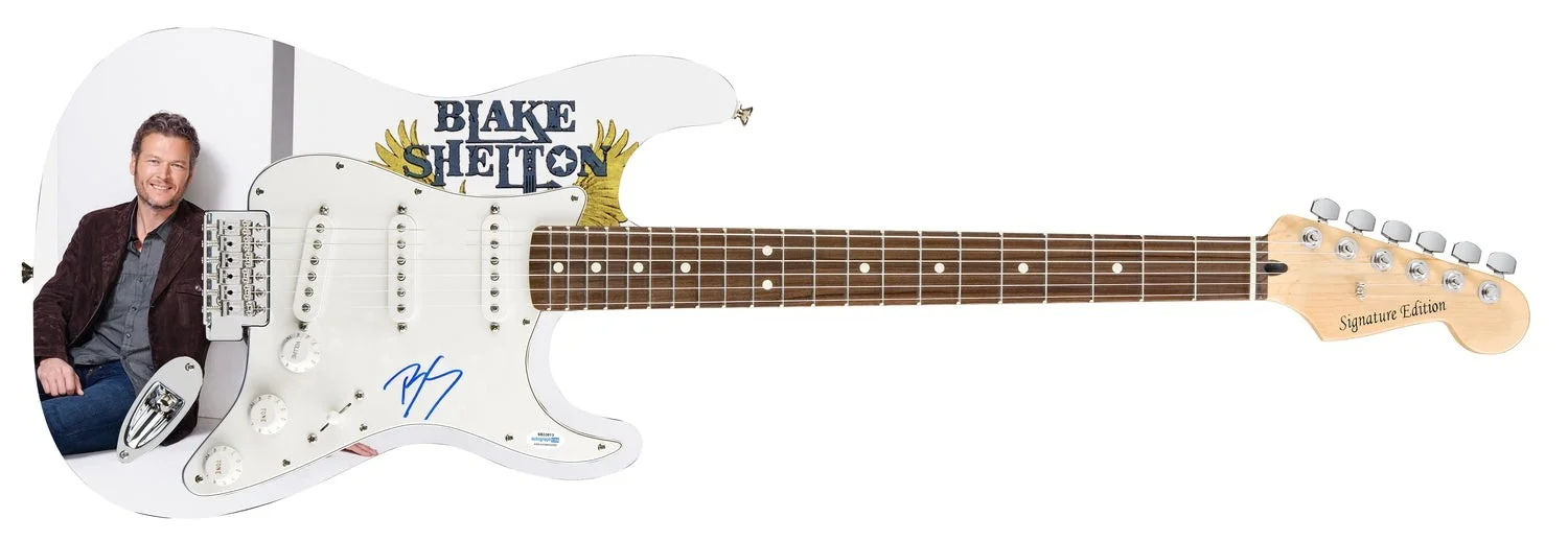 Blake Shelton Signed Autographed Photo Graphics Guitar ACOA, image 2