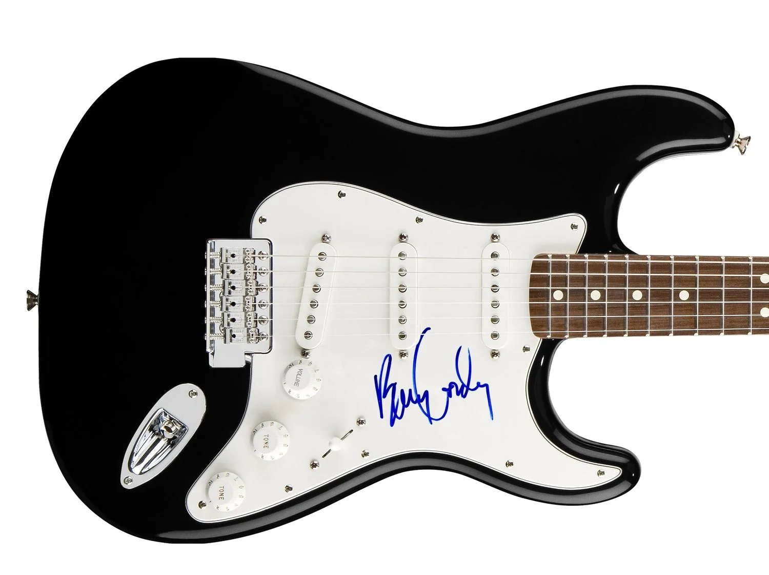 Berry Gordy Signed Autographed Guitar, image 2
