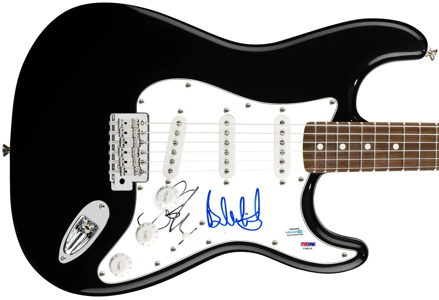 Aerosmith Signed X2 Autographed Guitar Steven Tyler ACOA, image 2