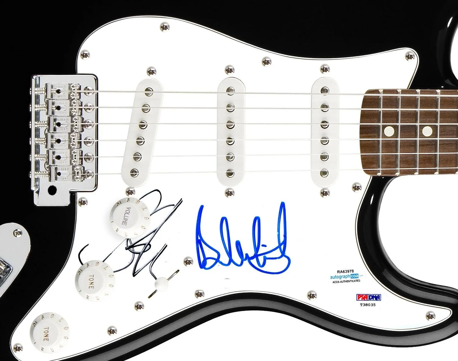 Aerosmith Signed X2 Autographed Guitar Steven Tyler ACOA, image 3