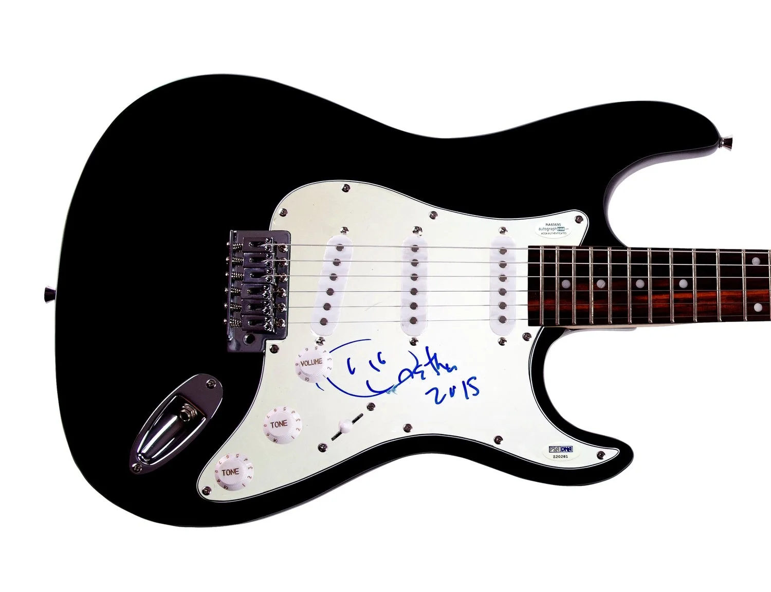 Aretha Franklin Signed Autographed Guitar ACOA, image 2