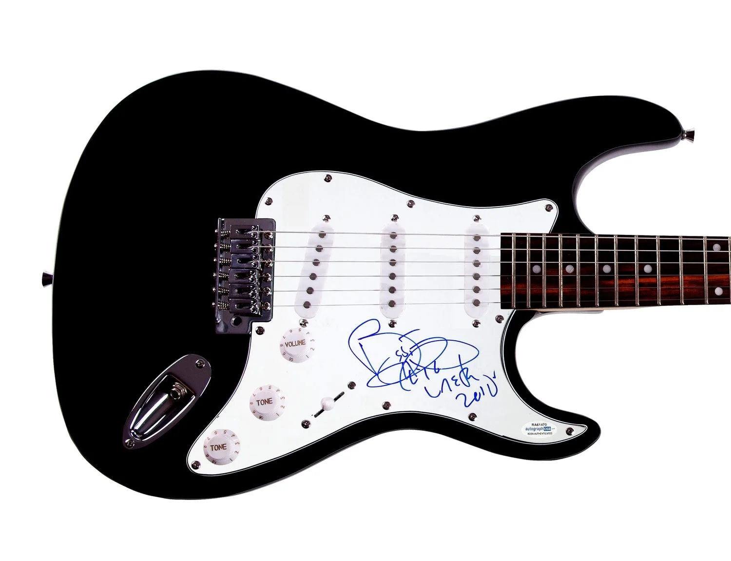 Aretha Franklin Signed Autographed Guitar ACOA, image 2