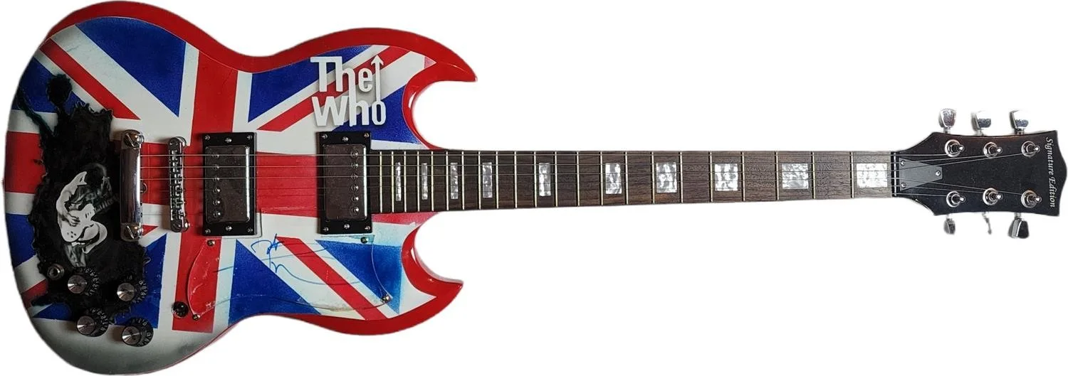 The Who Pete Townshend Autographed Hand Airbrushed Painting Guitar UACC AFTAL, изображение 2