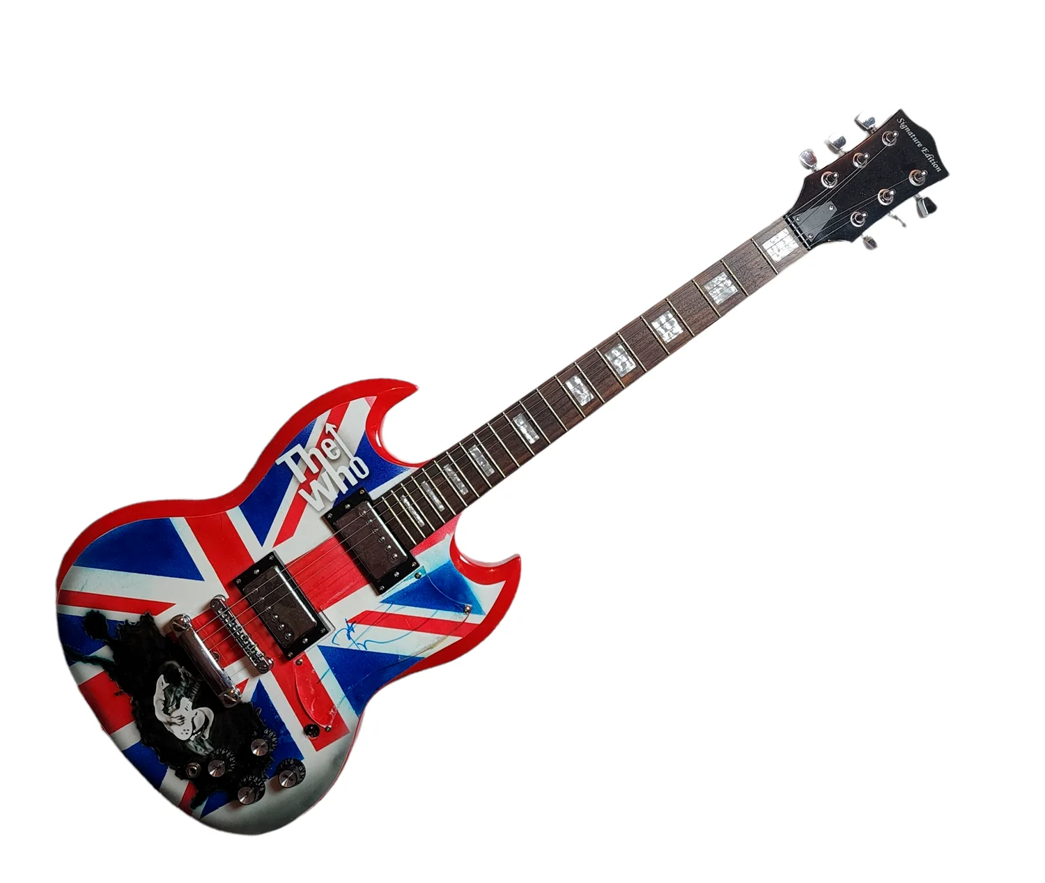 The Who Pete Townshend Autographed Hand Airbrushed Painting Guitar UACC AFTAL, изображение 3