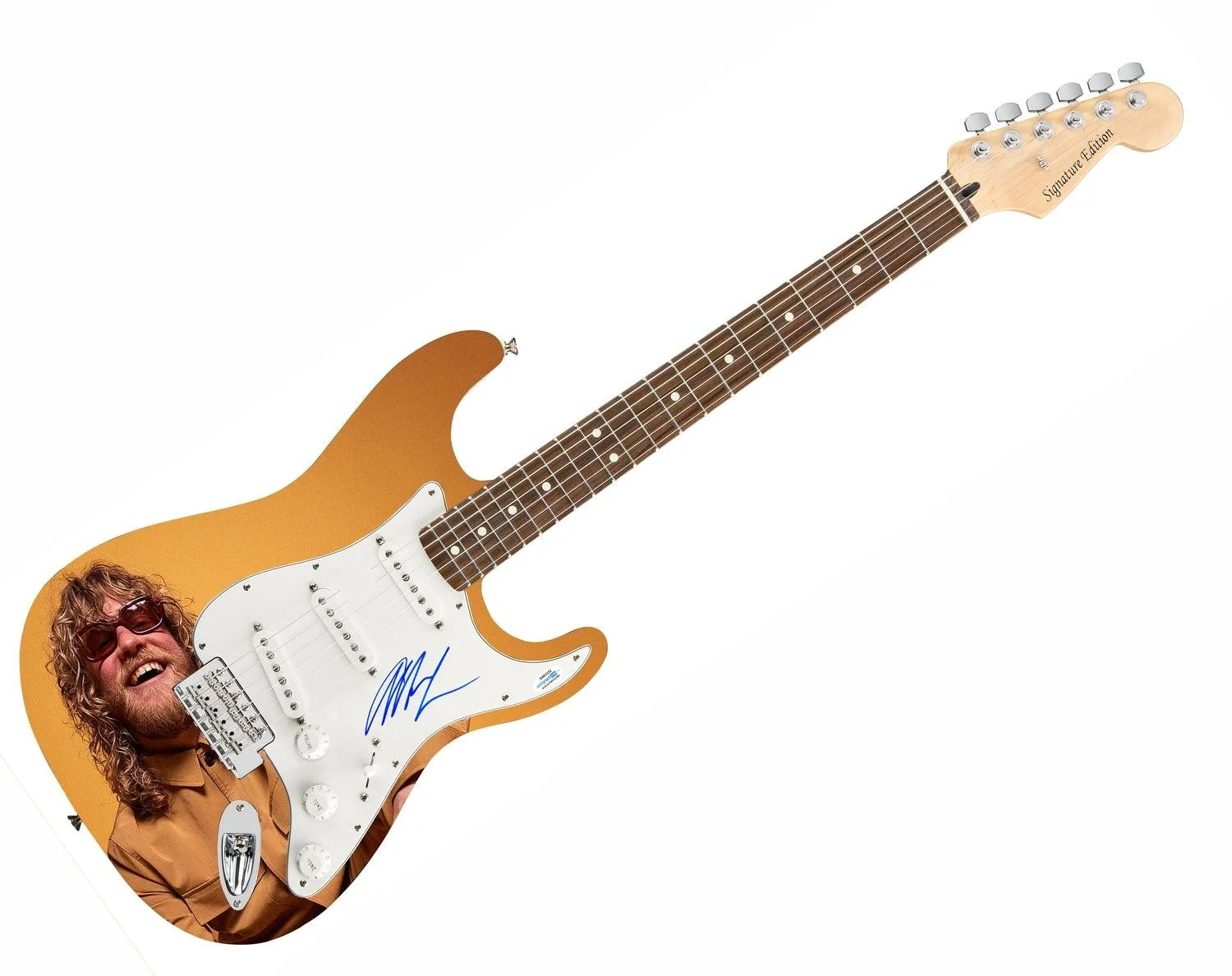 Allen Stone Signed Autographed Custom Photo Graphics 1/1 Guitar ACOA, image 3