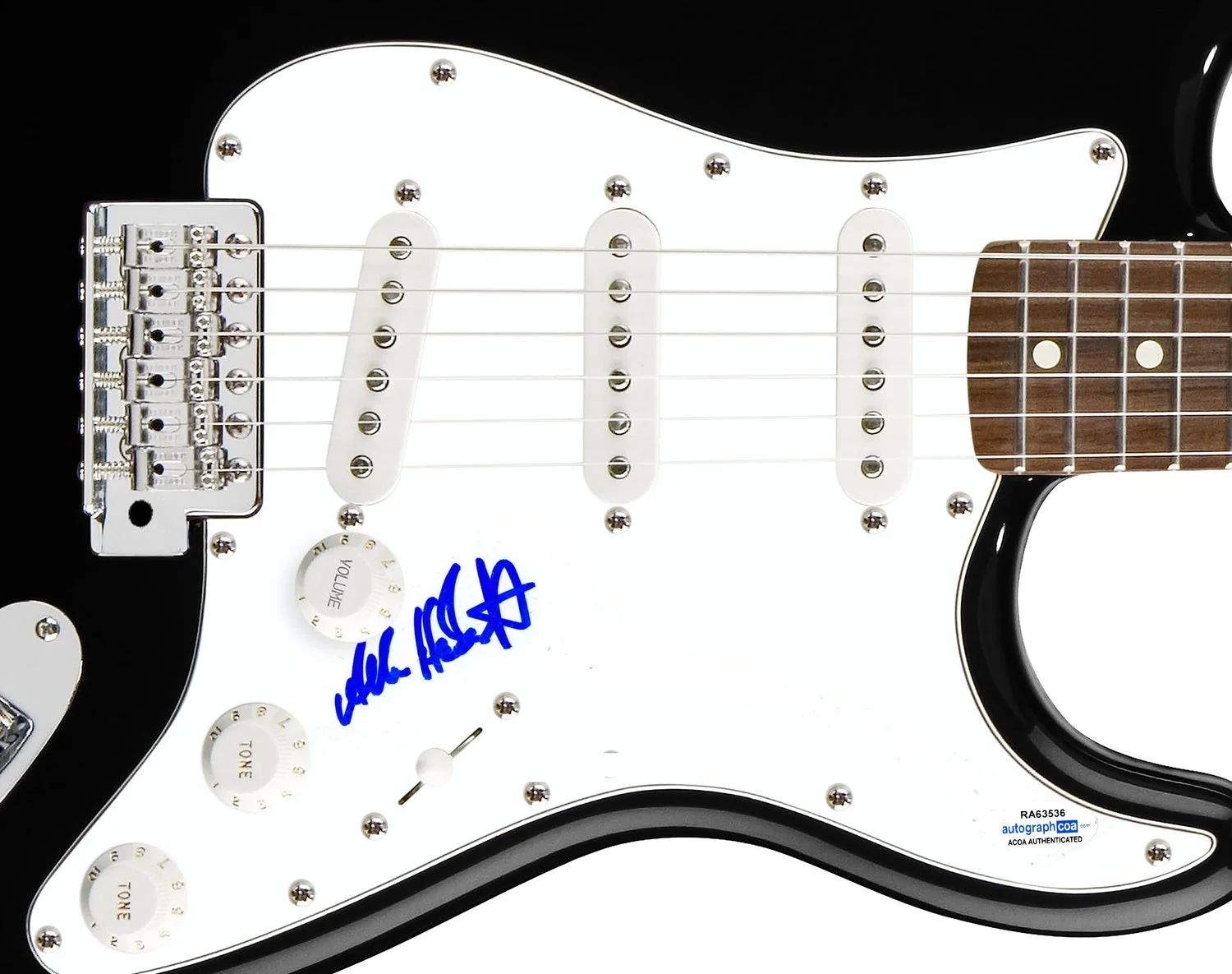 Allan Holdsworth Signed Autographed Guitar ACOA, image 2