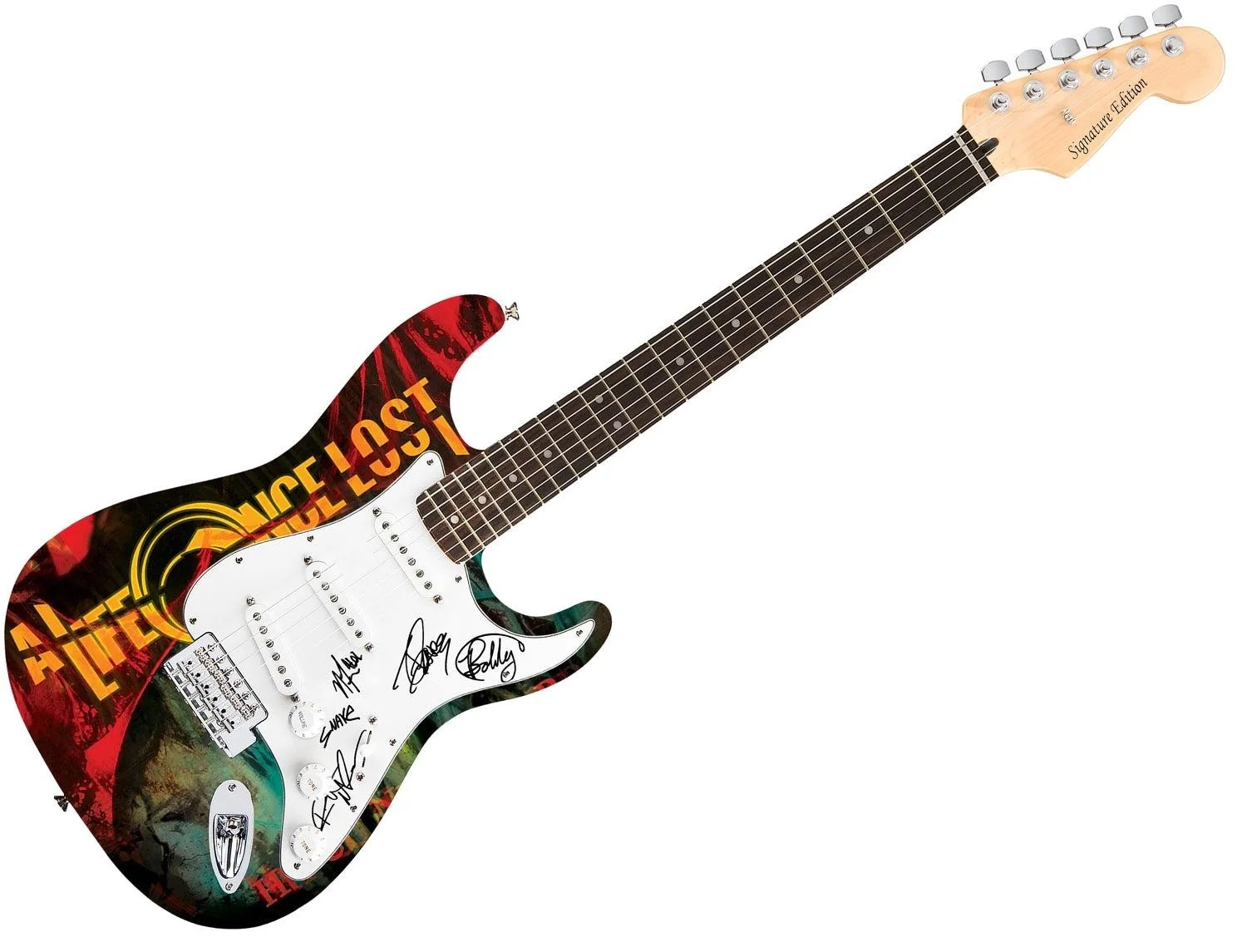 A Life Once Lost Signed Autographed 1/1 Custom Graphics Photo Guitar, image 3