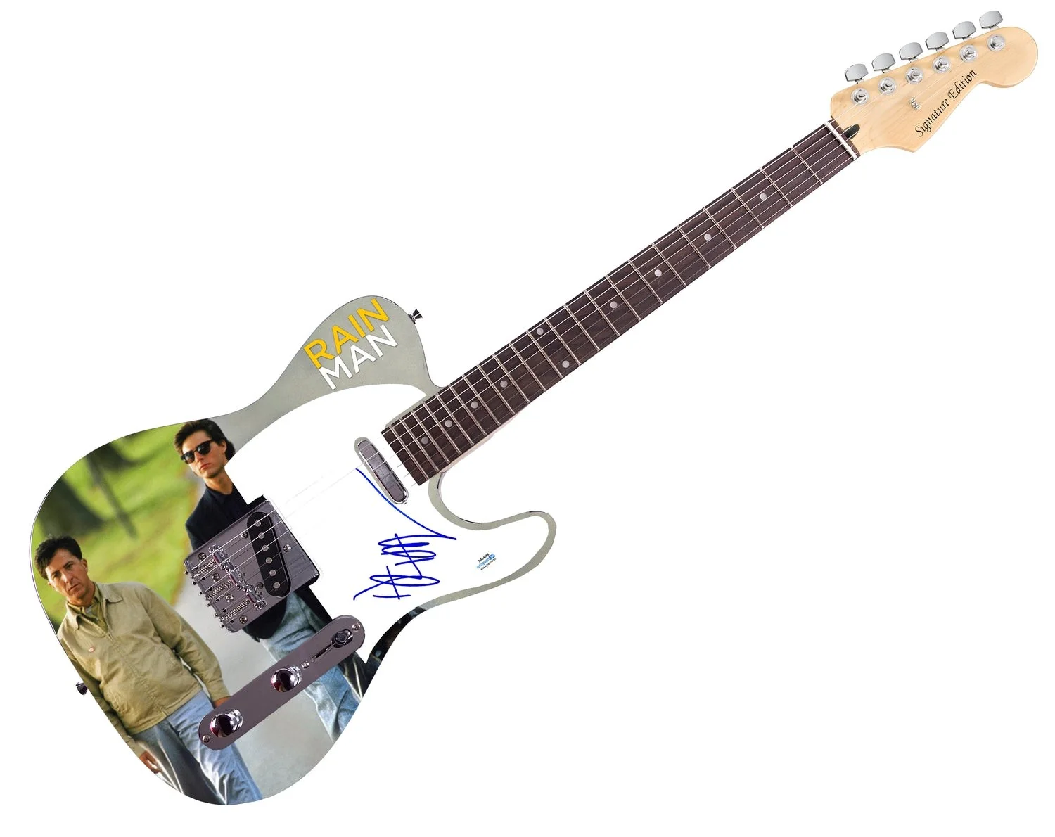 Dustin Hoffman Signed Rain Man Photo Poster Graphics Guitar, image 2