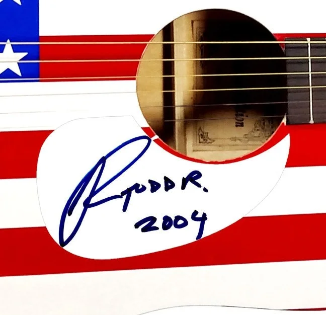 Todd Rundgren Signed Autographed USA Acoustic Guitar, image 2