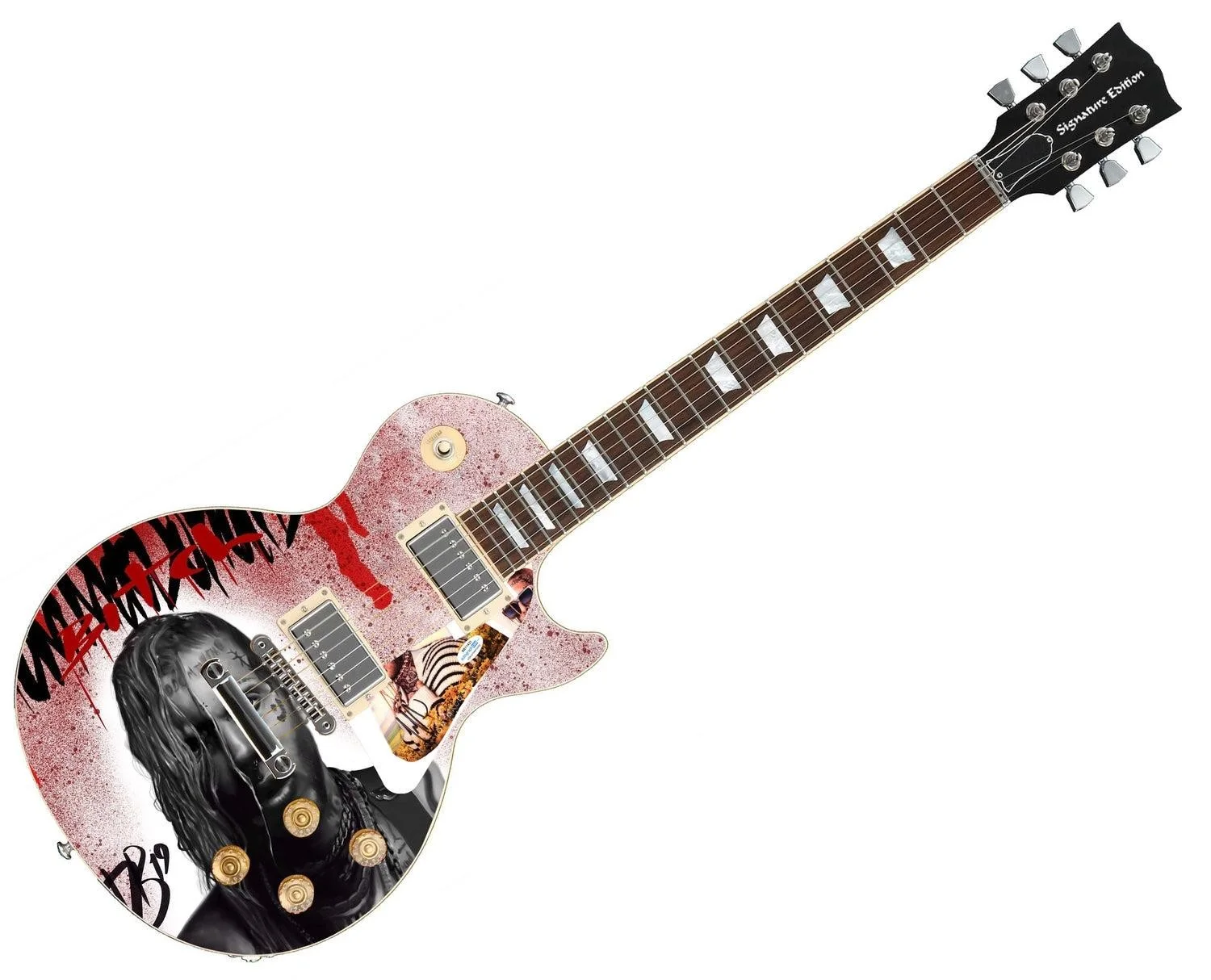 Tom MacDonald Signed Autographed Custom Photo Graphics Guitar ACOA, image 3