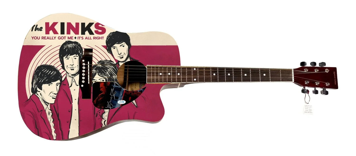 The Kinks Dave Davies Autographed You Really Got Me Album Photo Guitar ACOA, изображение 2
