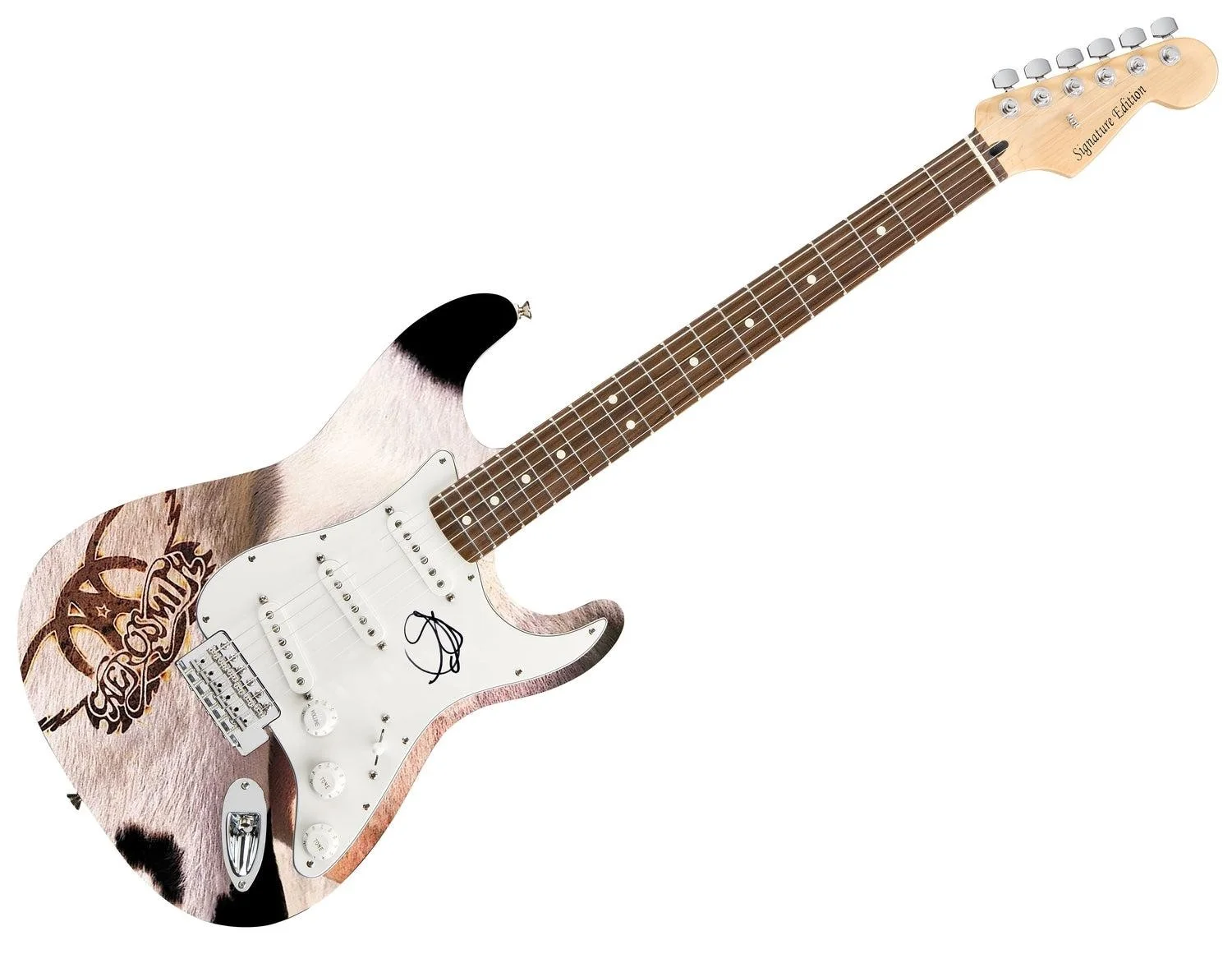 Aerosmith Signed Steven Tyler Photo Graphics Guitar, image 3