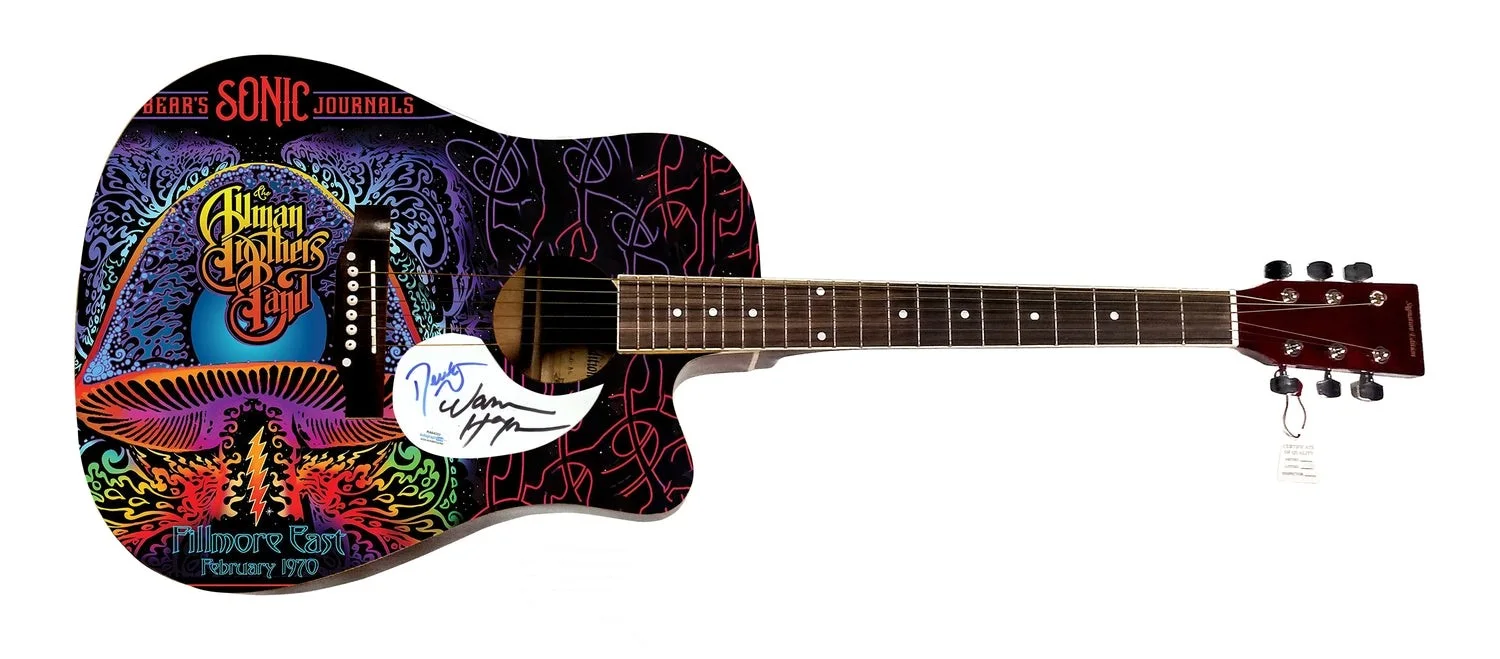 The Allman Brothers Band Signed 1/1 Custom Graphics Photo Guitar, изображение 2