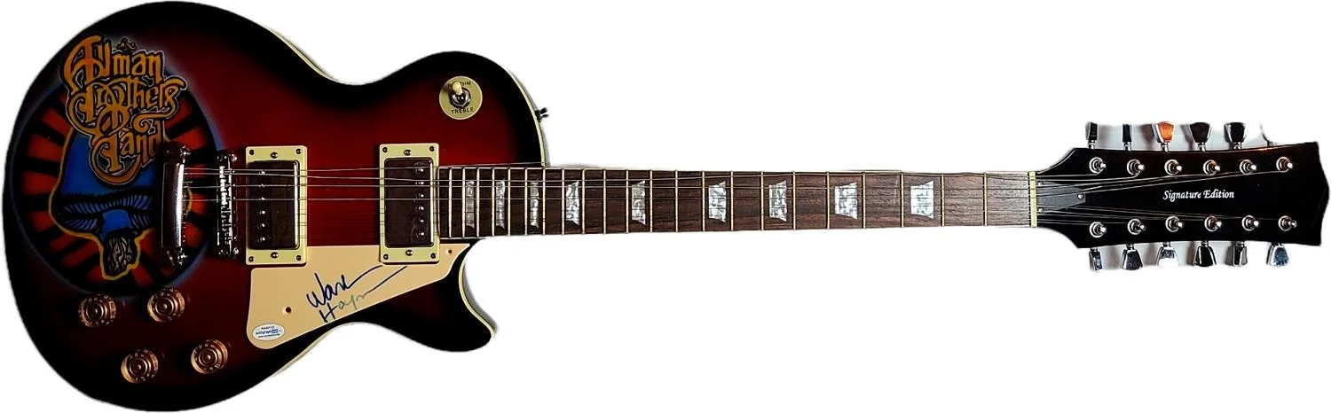 The Allman Brothers Warren Haynes Autographed 12-String Hand Airbrushed Guitar A, изображение 2