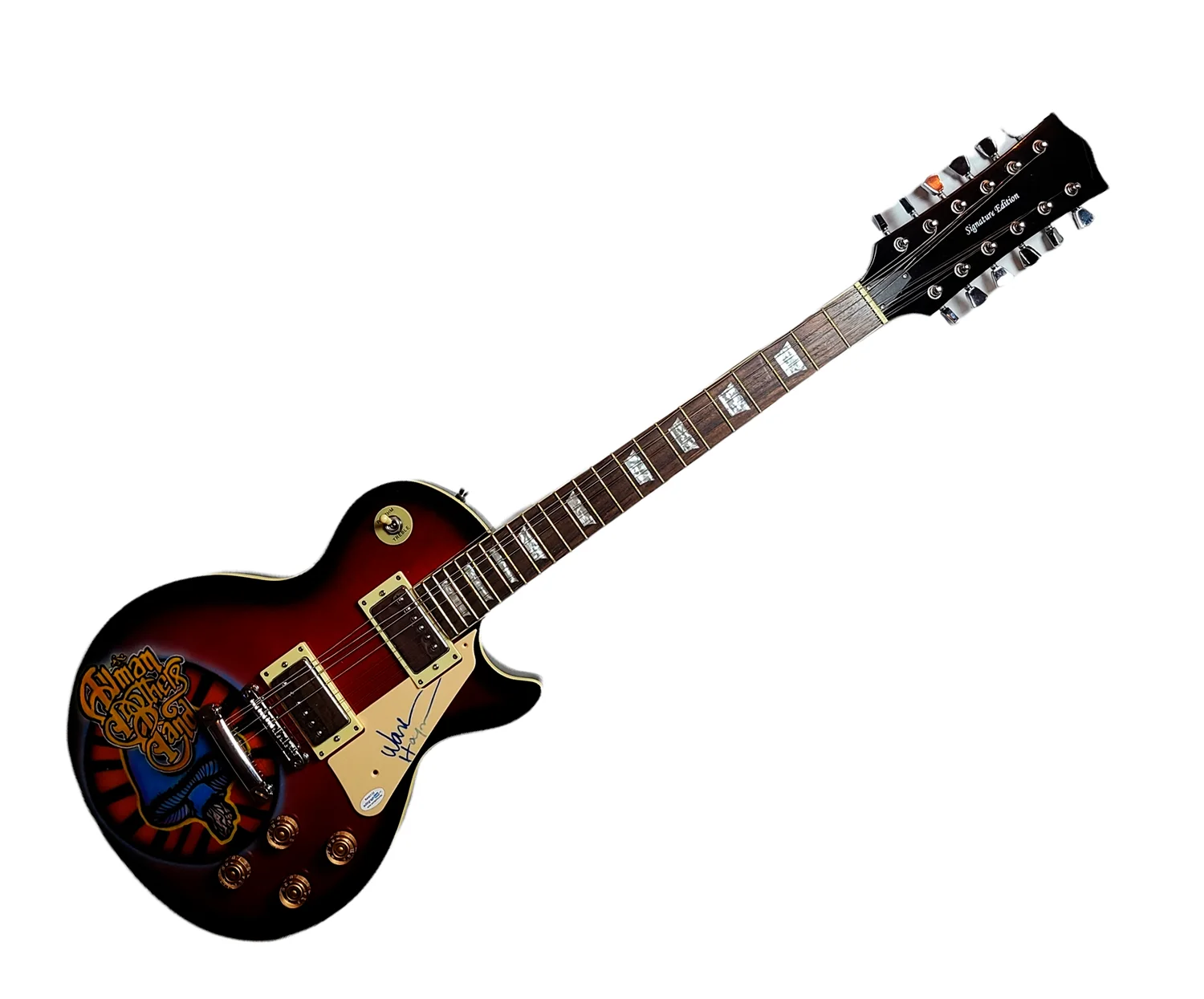 The Allman Brothers Warren Haynes Autographed 12-String Hand Airbrushed Guitar A, изображение 3