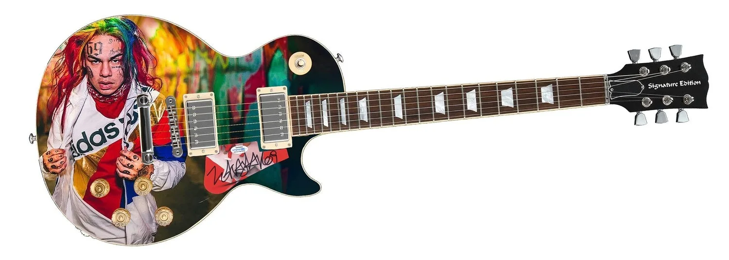 Tekashi69 Signed Autographed Custom Photo Graphics Guitar ACOA ACOA, image 2