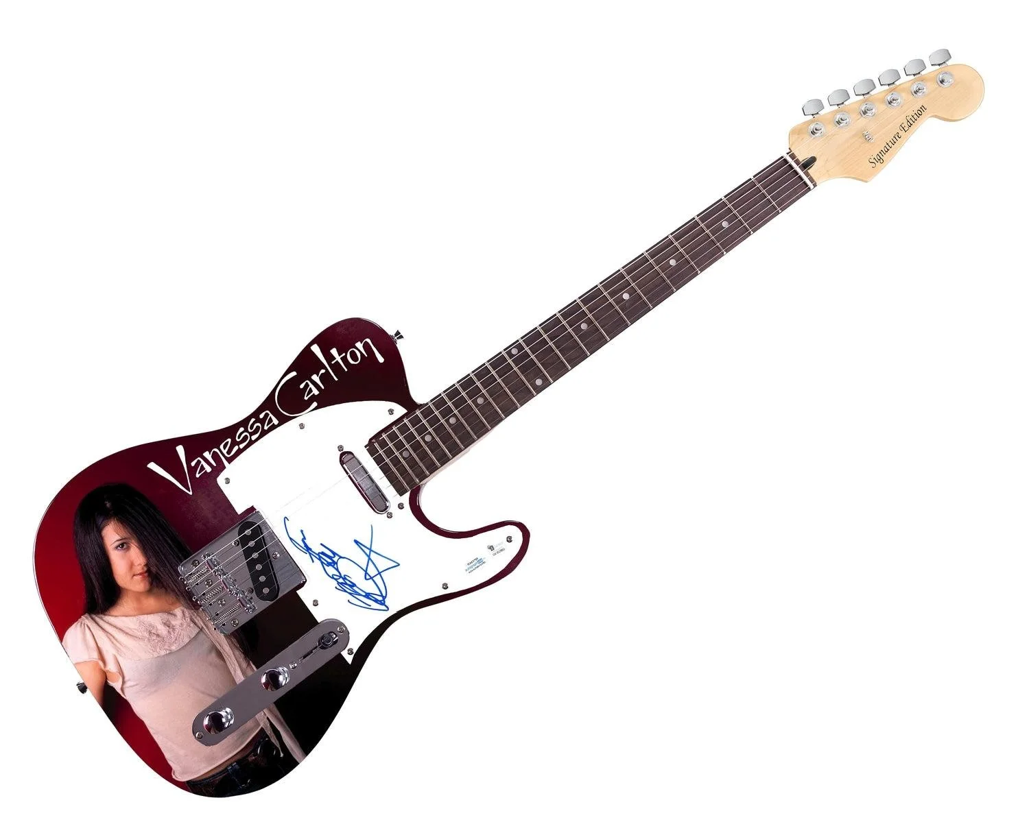 Vanessa Carlton Signed Autographed Photo Graphics Guitar ACOA, image 3
