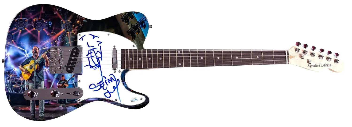 The Dave Matthews Band Stefan Lessard Signed Graphics Guitar w Sketch ACOA, изображение 2