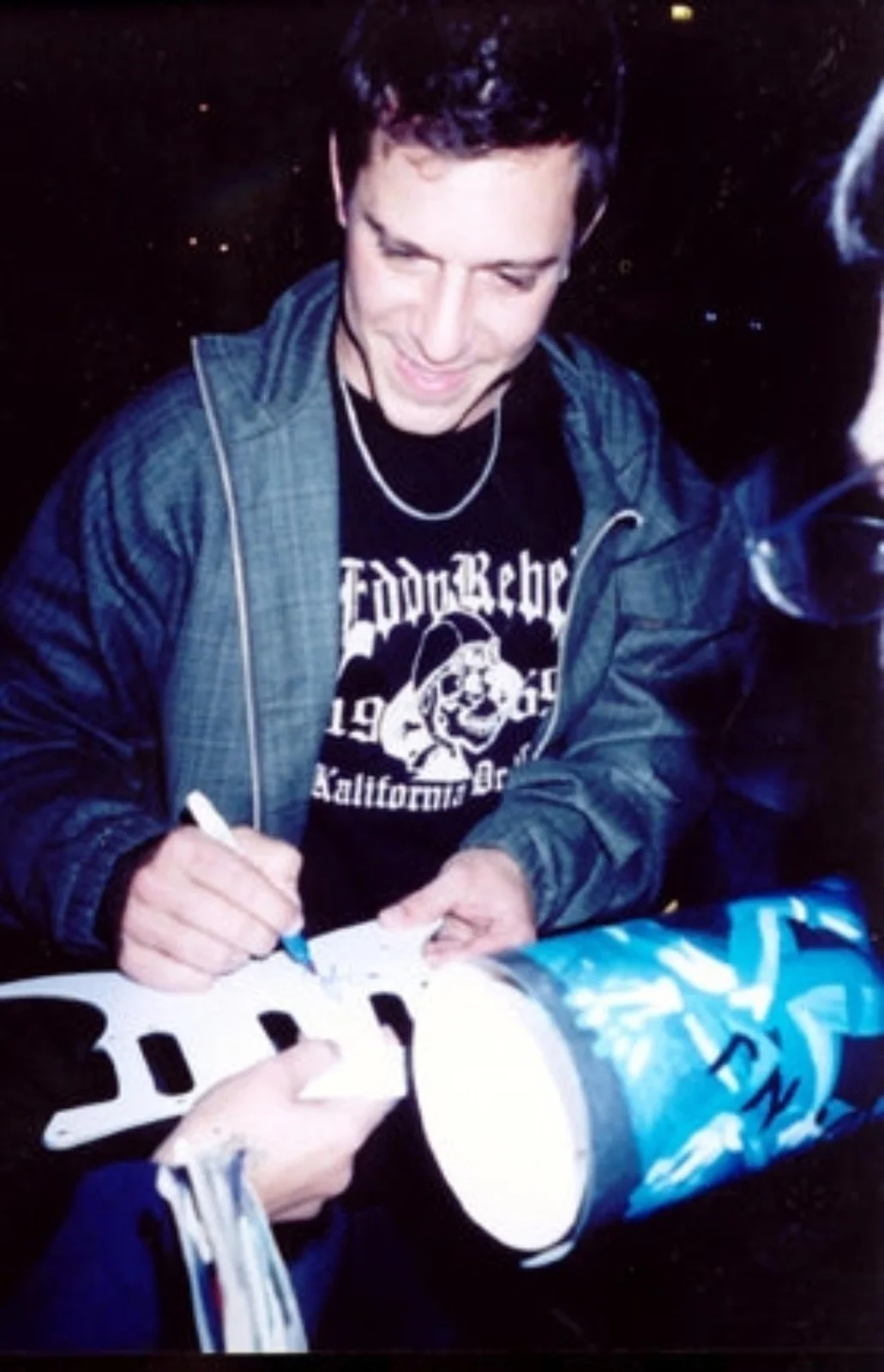 The Dave Matthews Band Stefan Lessard Signed Graphics Guitar w Sketch ACOA, изображение 5
