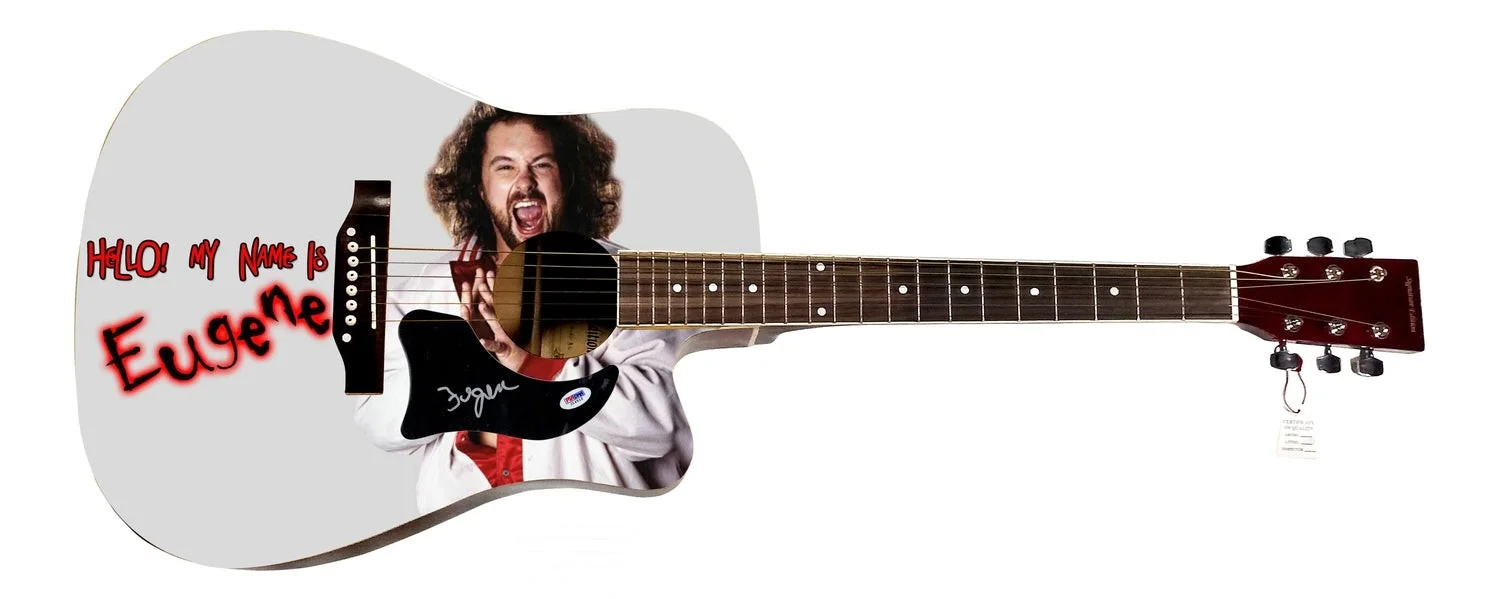 WWE Eugene Signed 1/1 Custom Graphics Photo WWF Guitar PSA, image 2