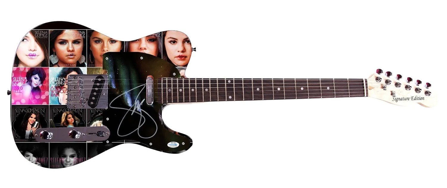 Selena Gomez Signed Album Cover Collage Lp Cd Graphics Photo Guitar ACOA, изображение 2