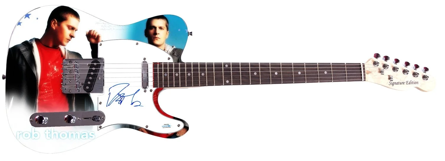 Rob Thomas Matchbox Twenty Autographed Custom 1/1 Graphics Photo Guitar ACOA, image 2