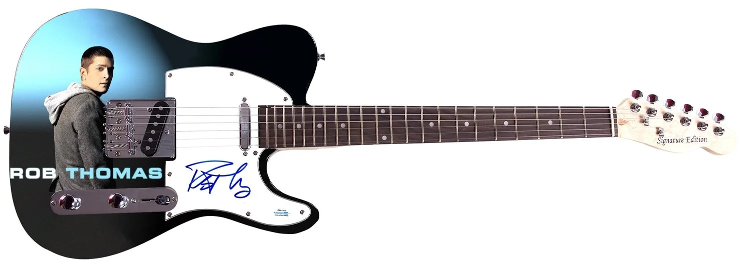 Rob Thomas Matchbox Twenty Autographed Custom 1/1 Graphics Photo Guitar ACOA, image 2