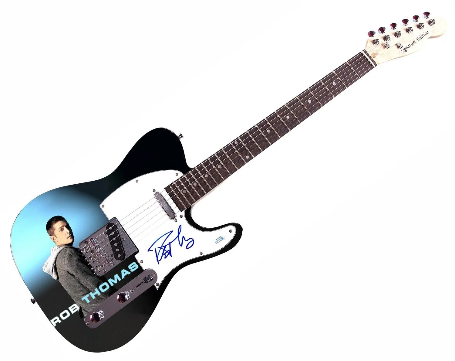 Rob Thomas Matchbox Twenty Autographed Custom 1/1 Graphics Photo Guitar ACOA, image 3