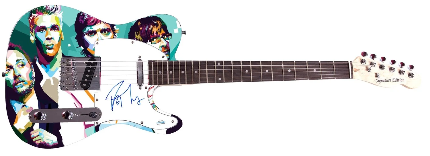 Rob Thomas Matchbox Twenty Autographed Custom 1/1 Graphics Photo Guitar ACOA, image 2