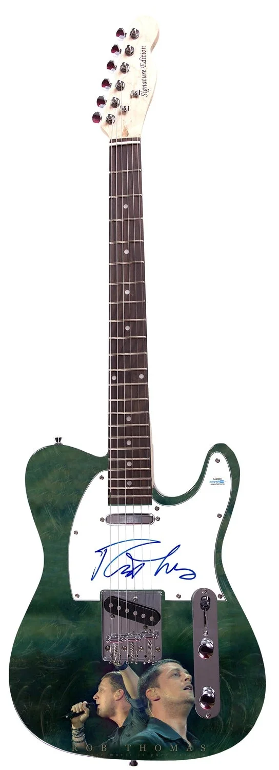 Rob Thomas Matchbox Twenty Autographed Custom 1/1 Graphics Photo Guitar ACOA, image 2