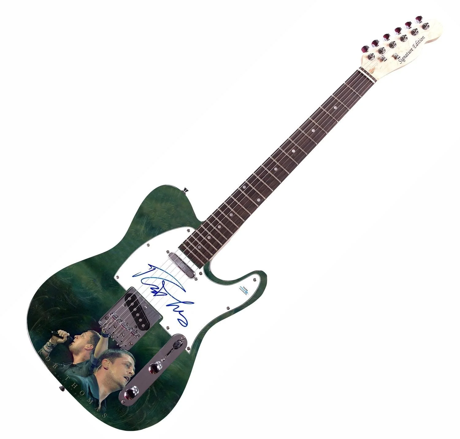 Rob Thomas Matchbox Twenty Autographed Custom 1/1 Graphics Photo Guitar ACOA, image 3