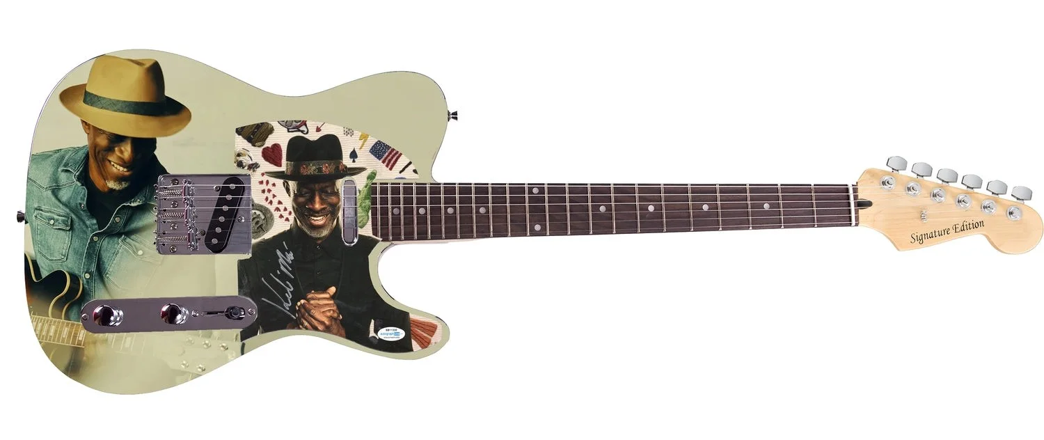 Keb Mo Signed Custom Graphics Photo Guitar ACOA JSA, image 2